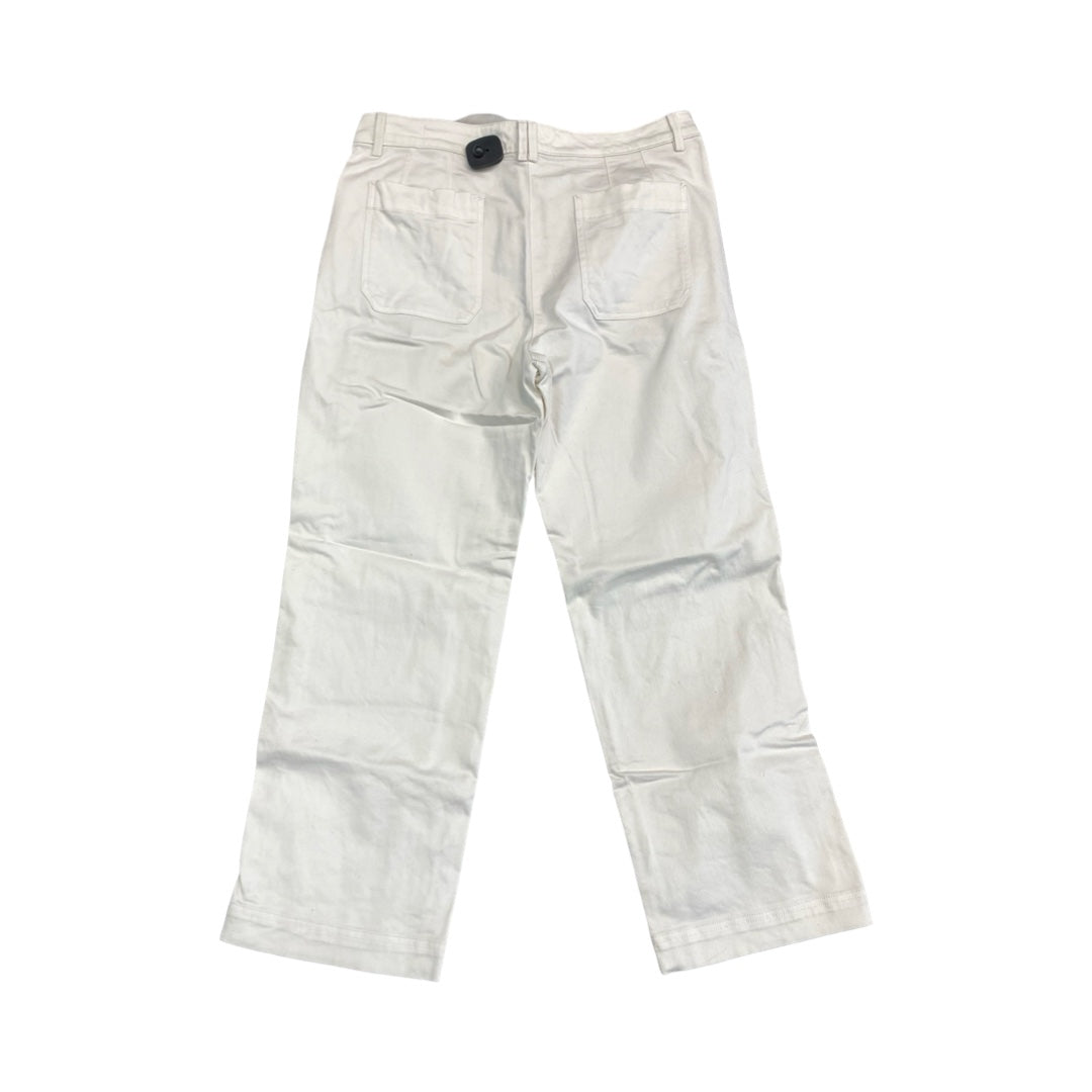 Jeans Straight By Banana Republic In White Denim, Size:14