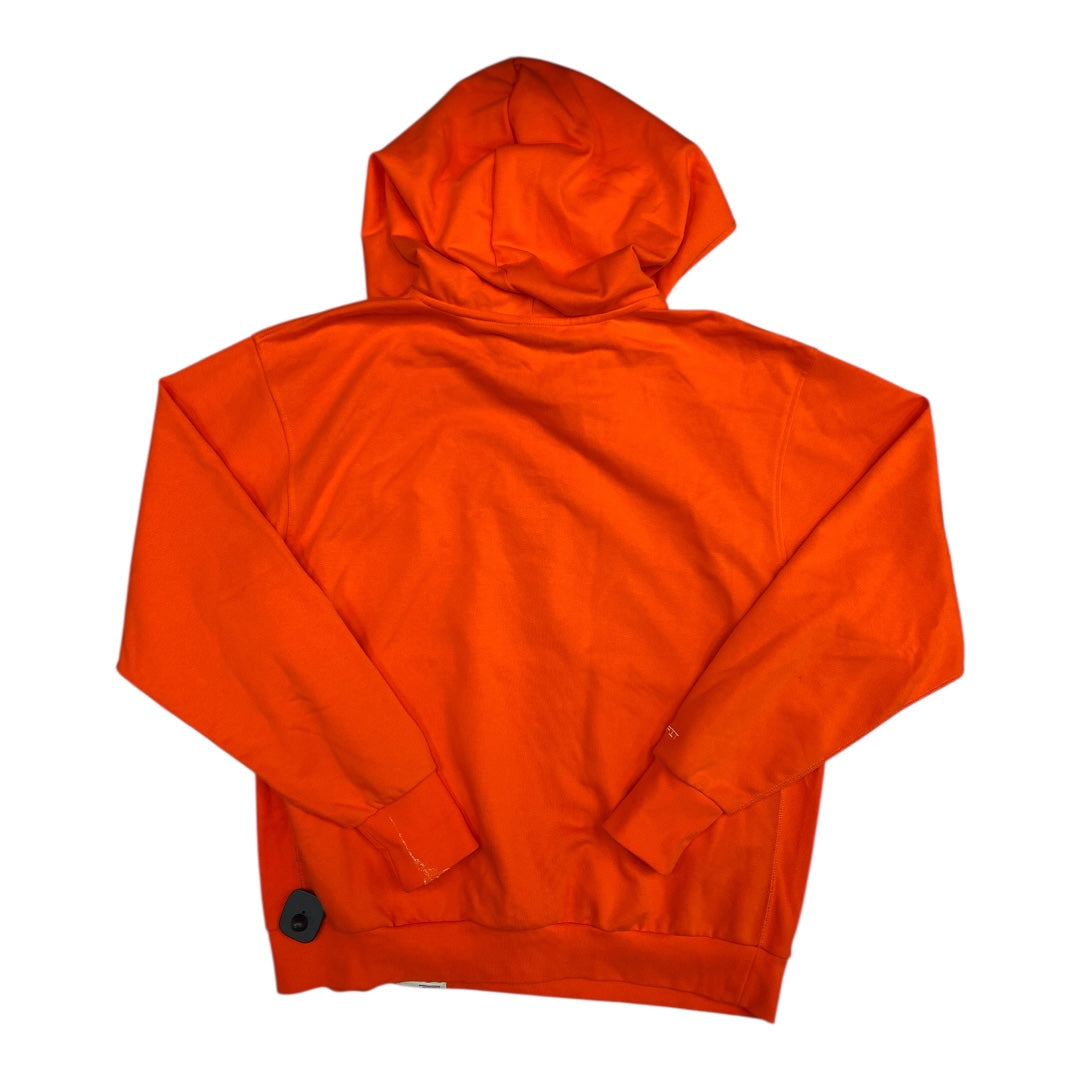 Athletic Sweatshirt Hoodie By Nike In Orange, Size:L