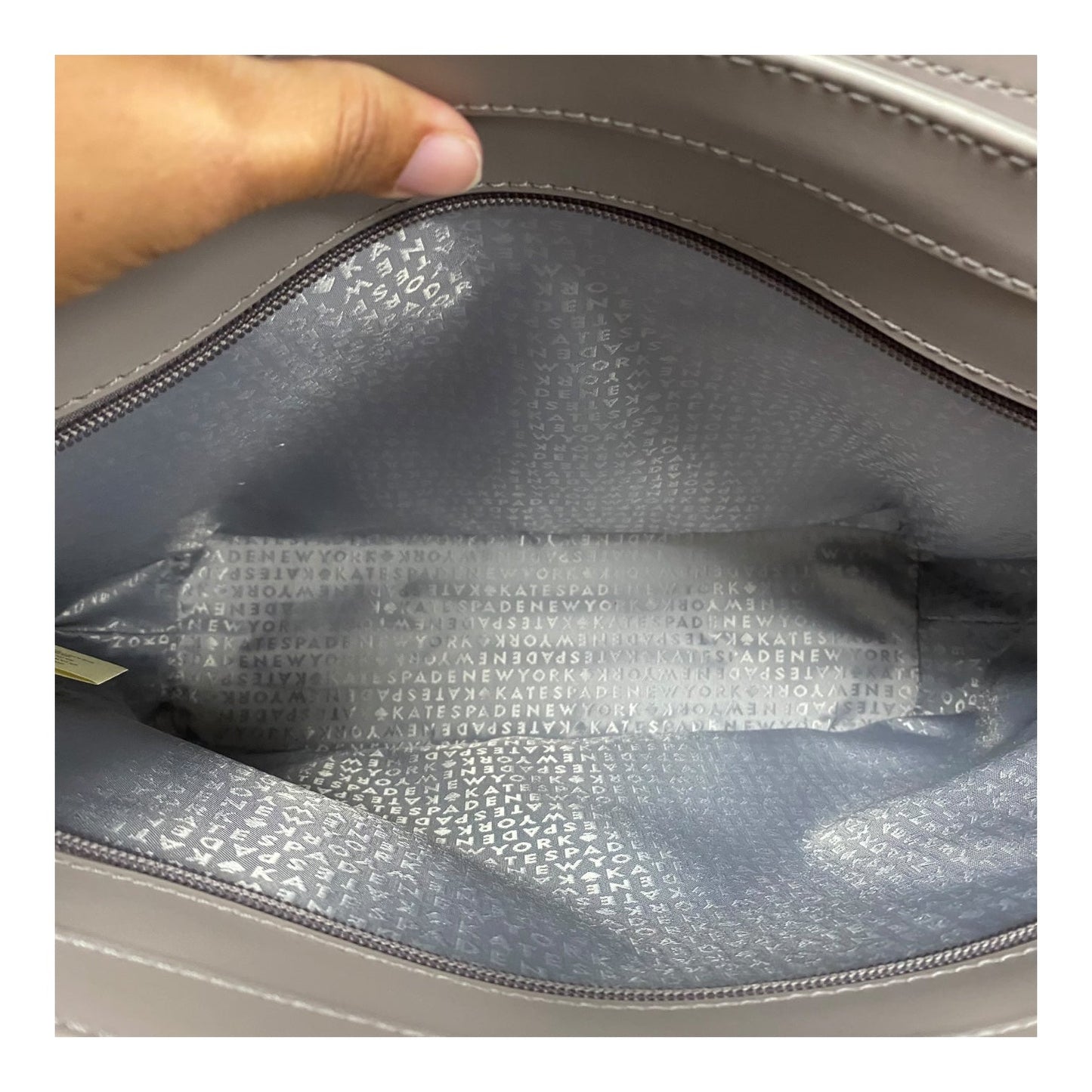 Handbag Designer By Kate Spade In Taupe, Size:Medium