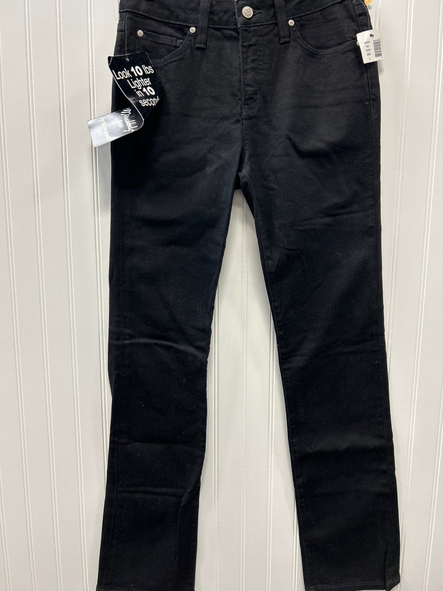 Jeans Skinny By Miraclesuit In Black Denim, Size:6 NWT