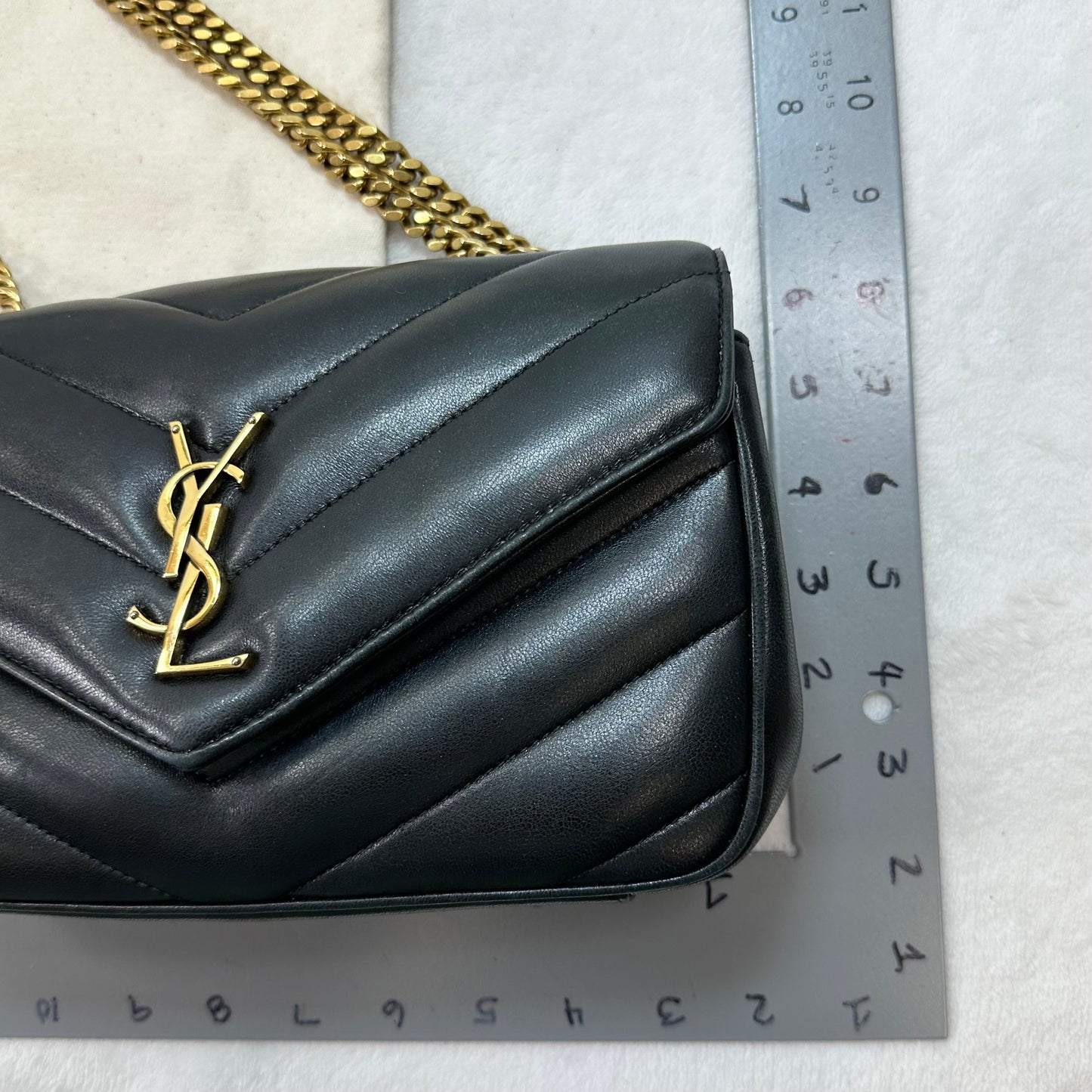 Loulou Matelassé lambskin Small Shoulder Bag Crossbody Luxury Designer By Yves Saint Laurent, Size: Small