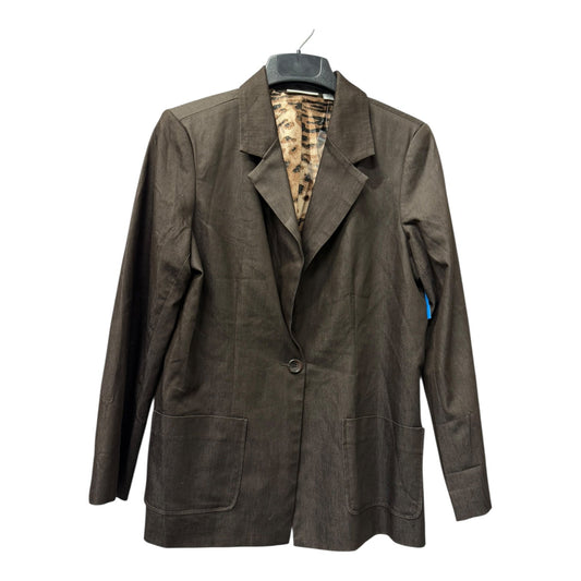 Blazer By Susan Graver In Brown, Size:M