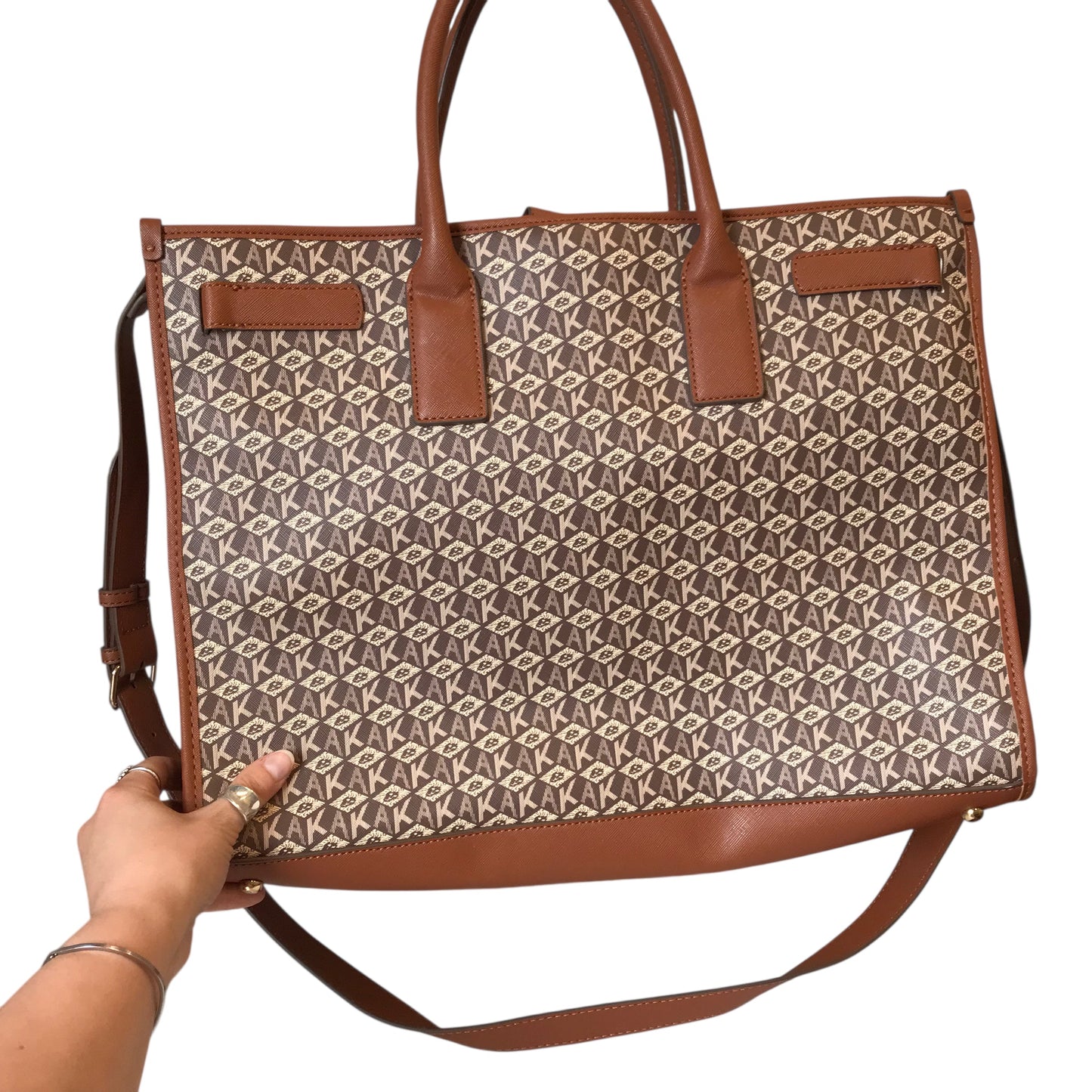 Handbag By Anne Klein In Brown, Size:Large