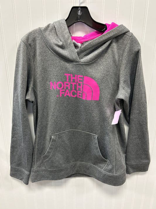 Athletic Sweatshirt Hoodie By The North Face In Grey & Pink, Size:M
