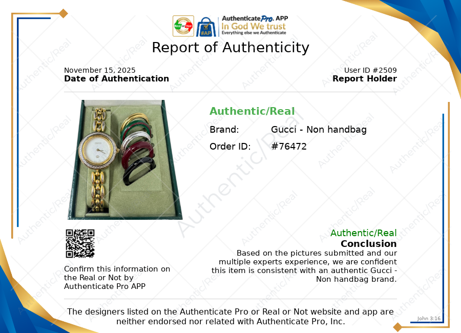 Vintage Interchangeable Bezel Watch Luxury Designer By Gucci