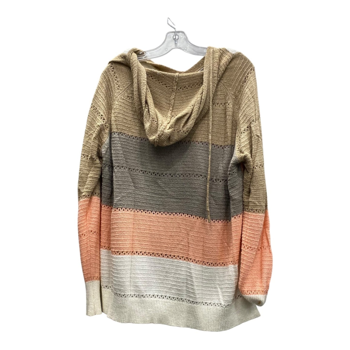 Top Ls  In Tan & White, Size:3X