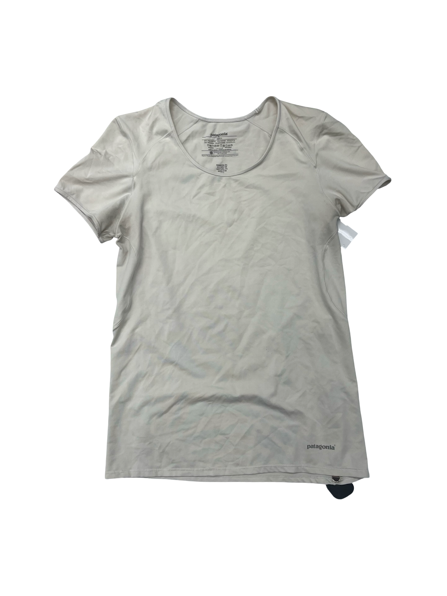 Athletic Top Ss By Patagonia In Cream, Size:S