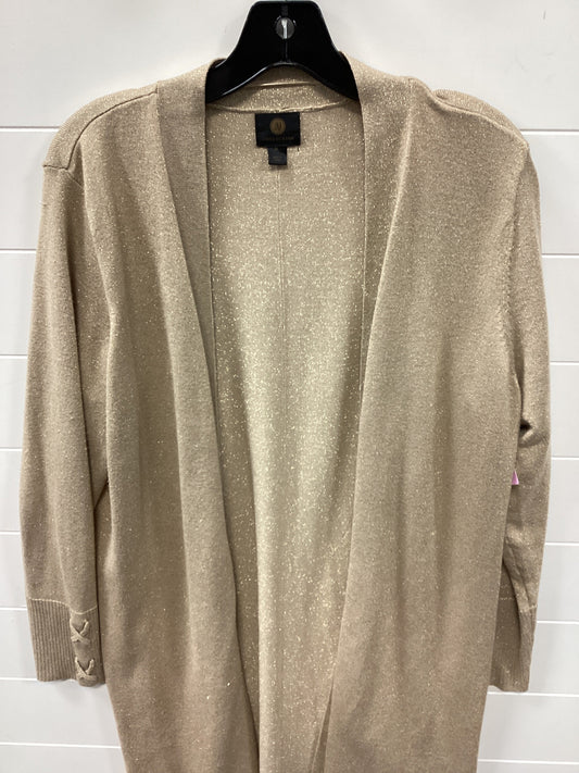 Cardigan By Jm Collections In Gold, Size:Xl