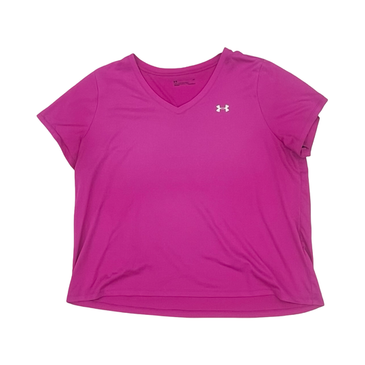 Athletic Top Ss By Under Armour In Purple, Size:2X