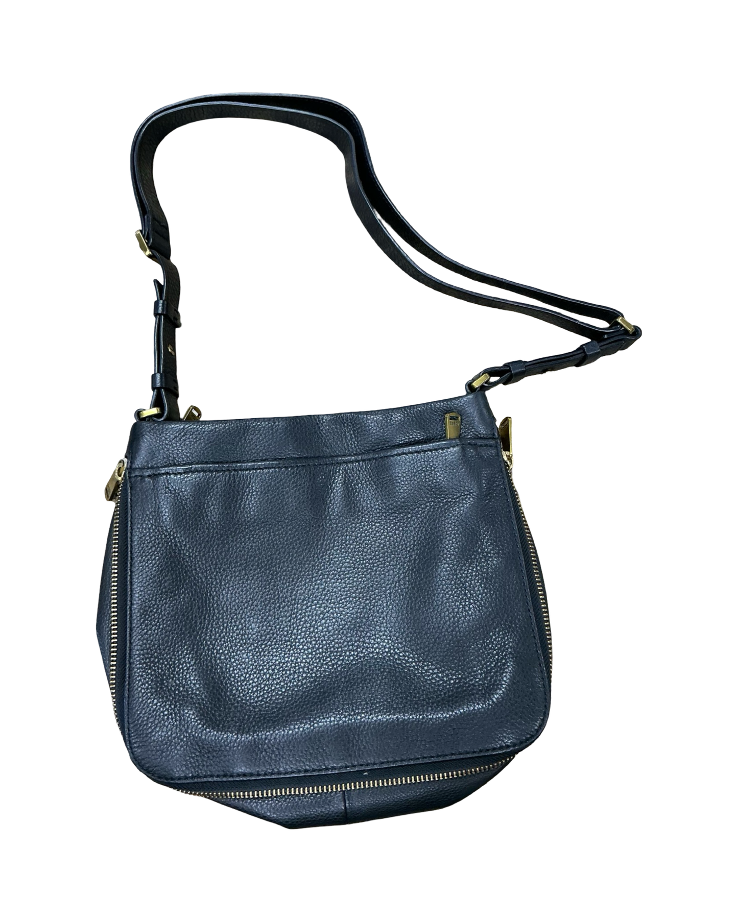 Crossbody Leather By Fossil In Black, Size:Medium