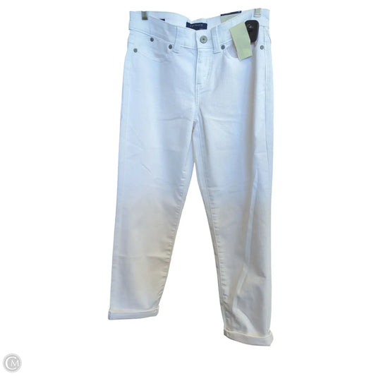 Jeans Straight By Talbots In White, Size: 0p