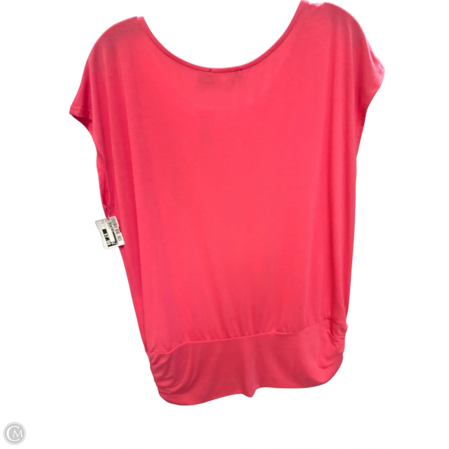 Top Short Sleeve Basic By New York And Co In Pink, Size: L