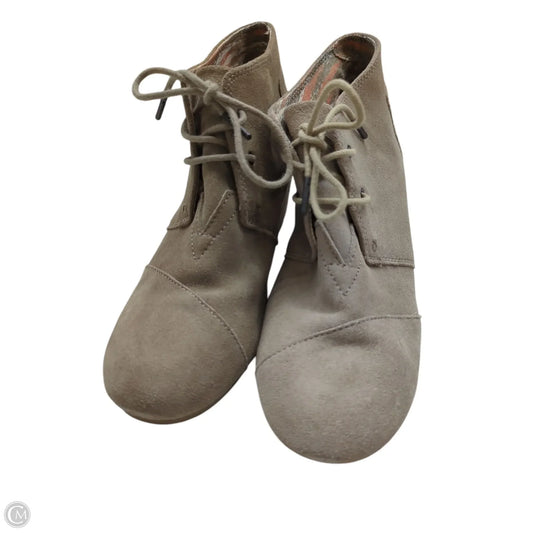 Shoes Heels Wedge By Toms In Tan, Size: 11