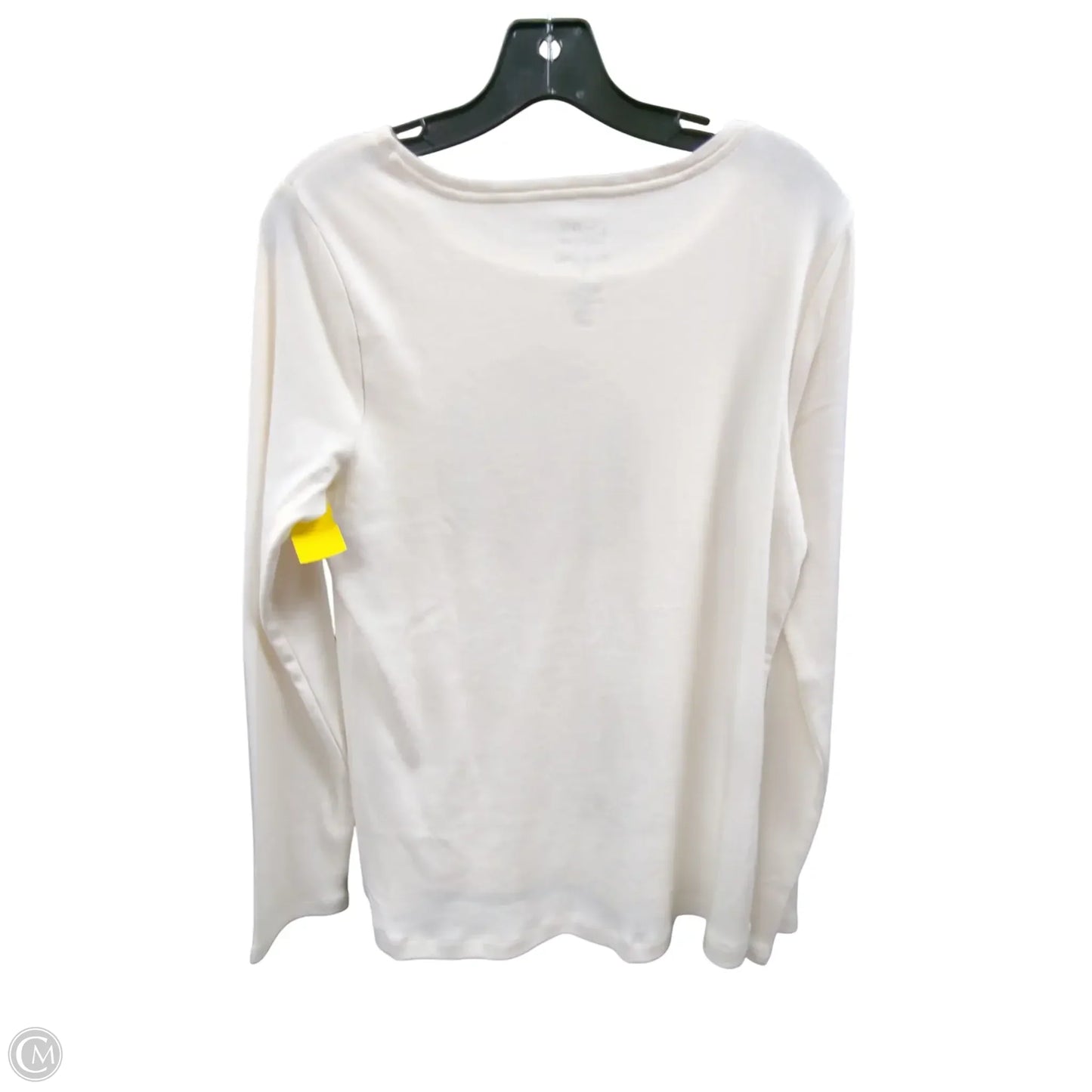 Top Long Sleeve By Croft And Barrow In White, Size: S