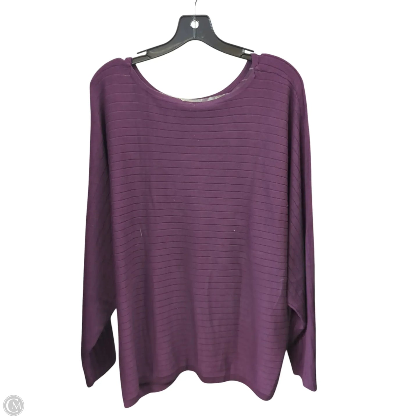 Top Long Sleeve By Time And Tru In Purple, Size: Xxl