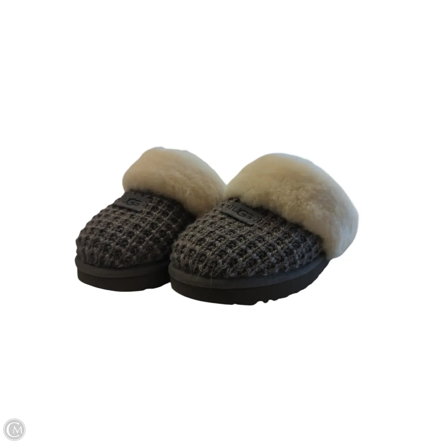 Slippers Designer By Ugg In Grey, Size: 6