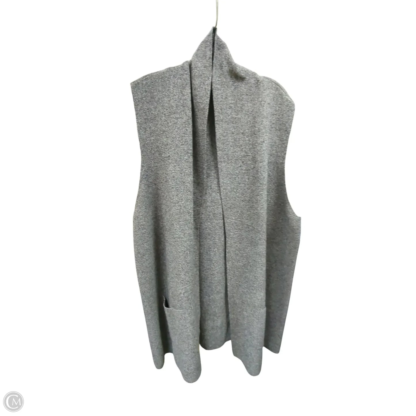 Vest Sweater By Talbots In Grey, Size: 3x