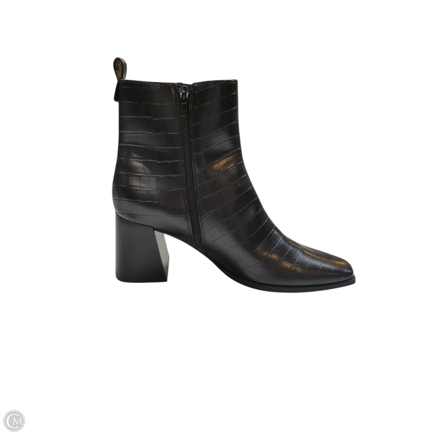 Boots Ankle Heels By Forever 21 In Black, Size: 10