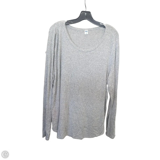 Top Long Sleeve By Old Navy In Grey, Size: Xxl