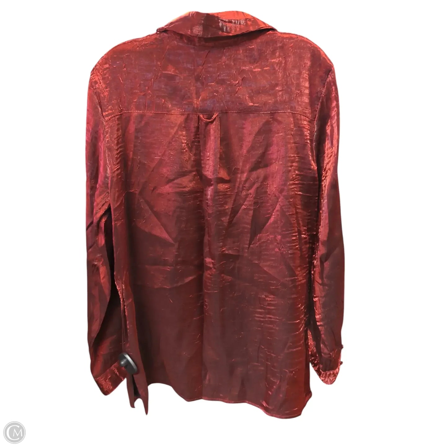Blouse Long Sleeve By Elementz In Red, Size: L
