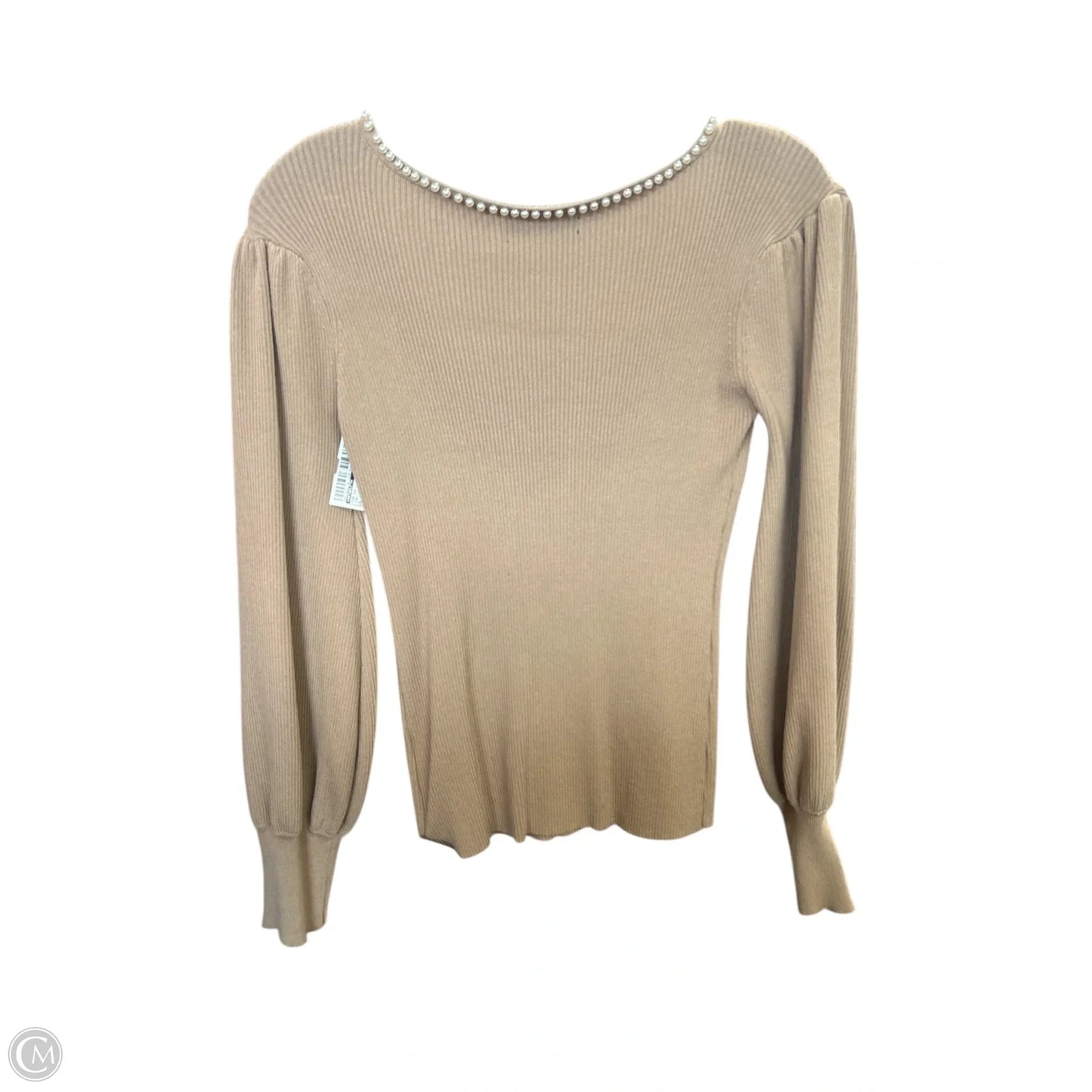 Top Long Sleeve By Ontwelfth In Tan, Size: S