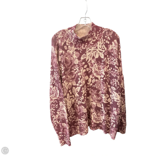 Sweater By Lc Lauren Conrad In Purple, Size: 1x