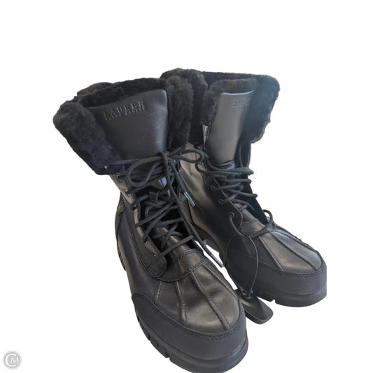 Boots Mid-calf Flats By Lauren By Ralph Lauren In Black, Size: 8