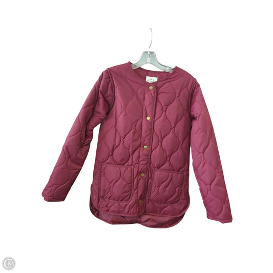 Coat Puffer & Quilted By St Johns Bay In Maroon, Size: Xs