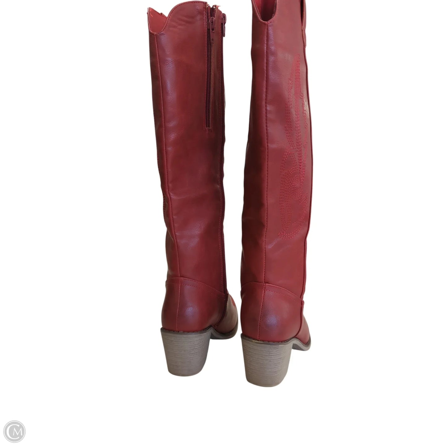 Boots Western By Pierre Dumas In Red, Size: 6.5