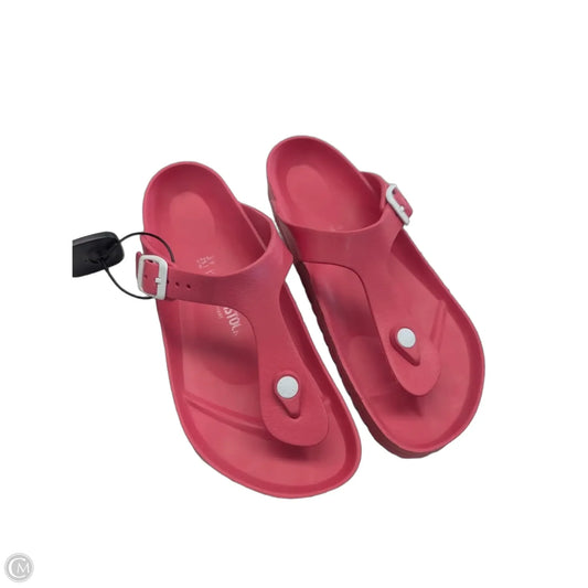 Sandals Flats By Birkenstock In Pink, Size: 8