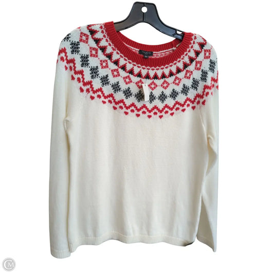 Sweater By Talbots In Blue White, Size: Petite   Small