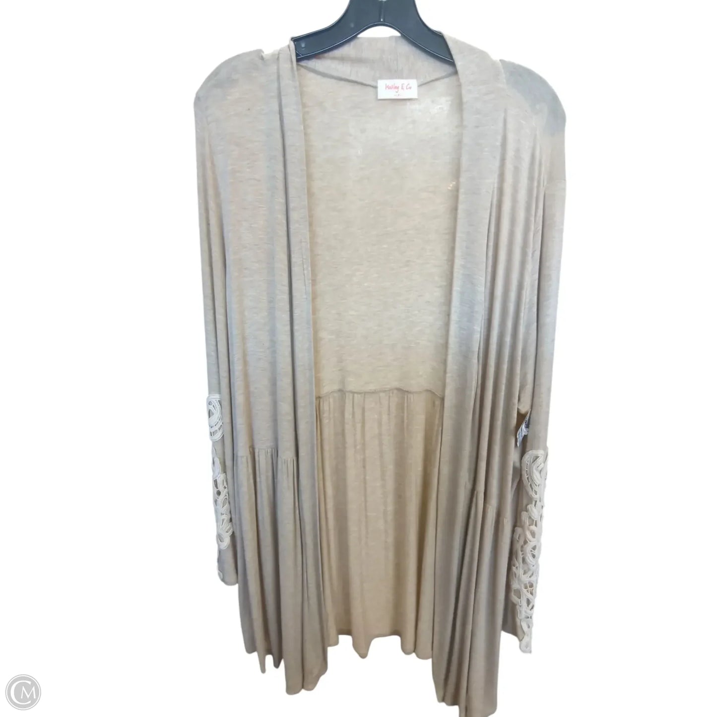 Cardigan By Clothes Mentor In Tan, Size: 1x