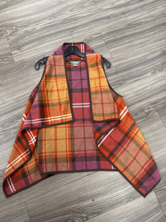 Vest Fleece By Natural Reflections In Plaid Pattern, Size: M