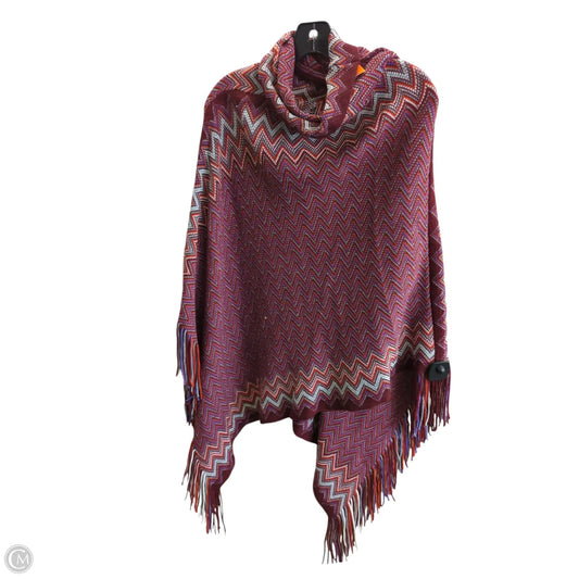 Poncho By Clothes Mentor In Multi-colored, Size: Osfm