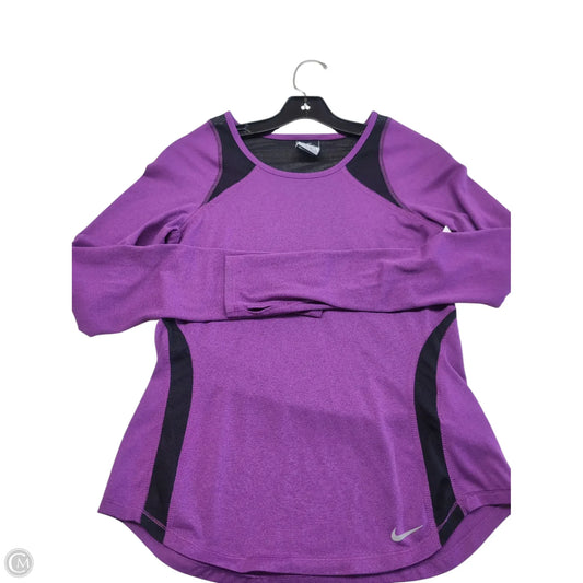 Athletic Top Long Sleeve Crewneck By Nike Apparel In Purple, Size: Xs