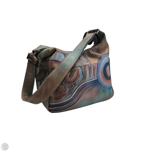 Handbag Leather By Anuschka, Size: Medium