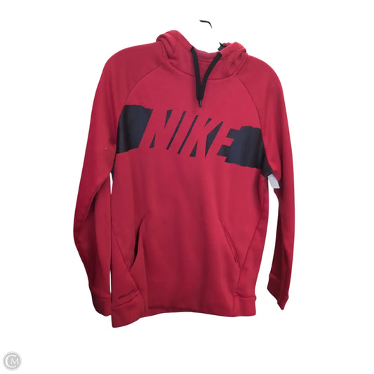 Sweatshirt Hoodie By Nike Apparel In Black & Red, Size: S