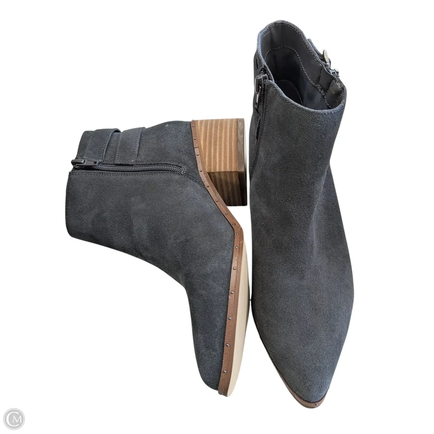 Boots Ankle Heels By Bleecker & Bond In Grey, Size: 8.5