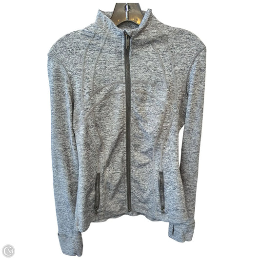 Athletic Jacket By Lululemon In Grey, Size: 8