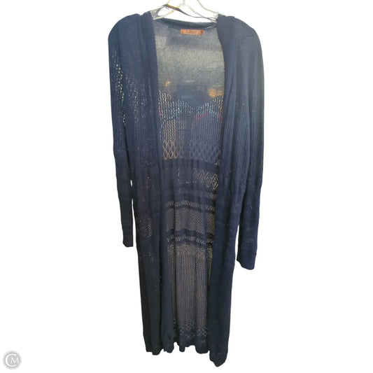 Cardigan By Belldini In Navy, Size: 1x