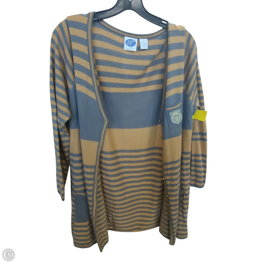 Cardigan By Dg2 In Striped Pattern, Size: 1x