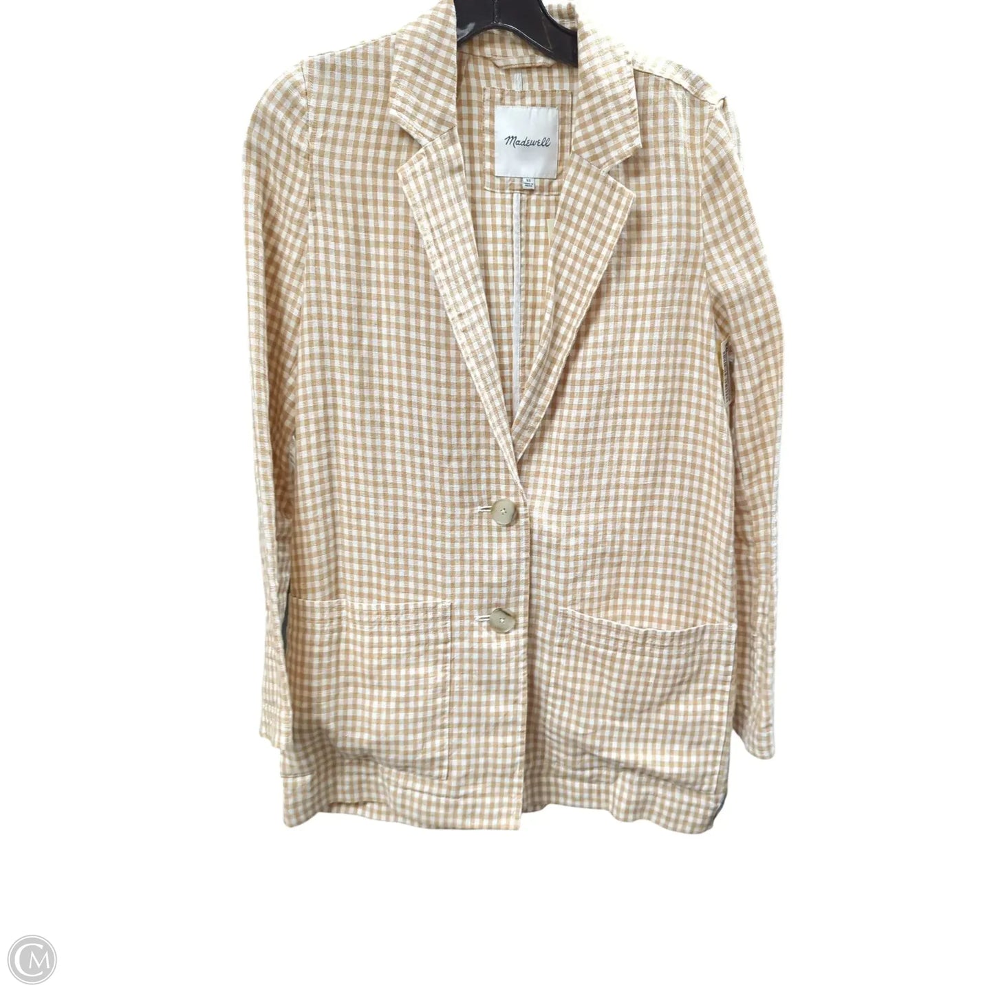 Blazer By Madewell In Tan & White, Size: Xs