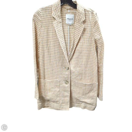 Blazer By Madewell In Tan & White, Size: Xs