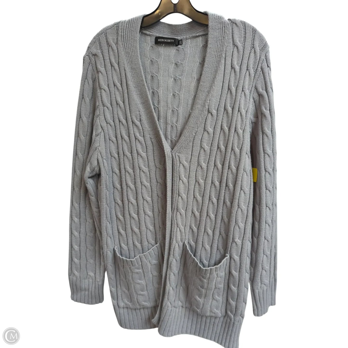 Cardigan By Merokeety In Grey, Size: 2x