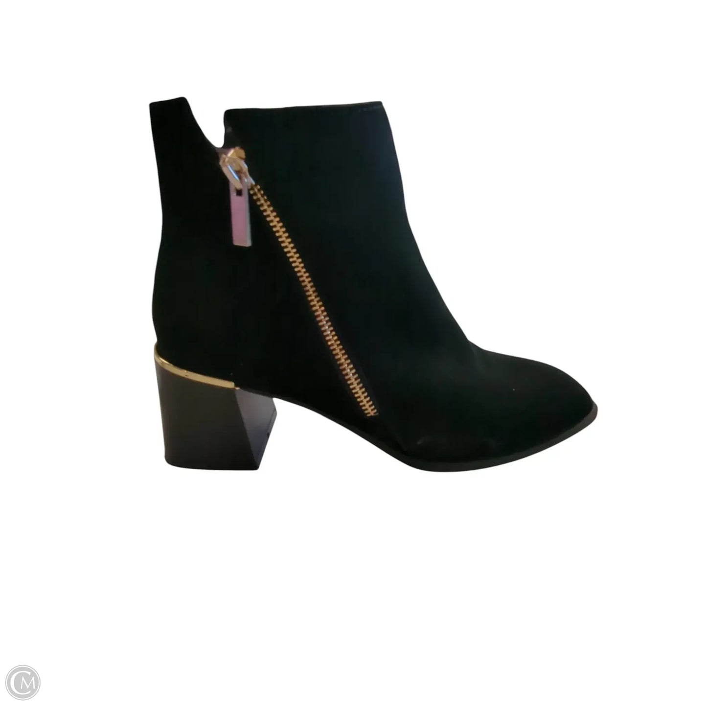 Boots Ankle Heels By Clothes Mentor In Black, Size: 6