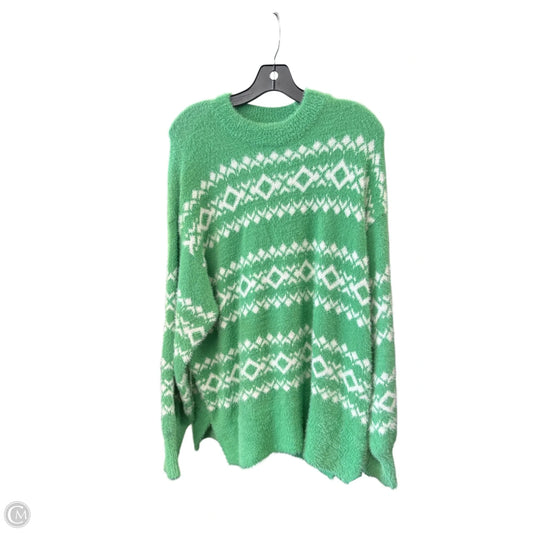 Sweater By Aerie In Green & White, Size: S