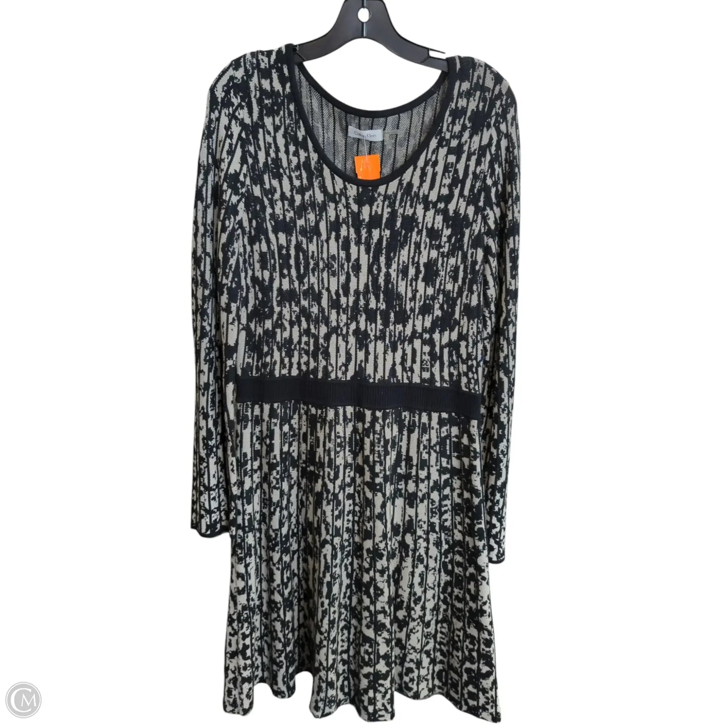Dress Casual Midi By Calvin Klein In Black, Size: Xl