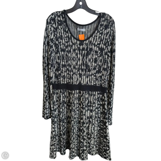 Dress Casual Midi By Calvin Klein In Black, Size: Xl