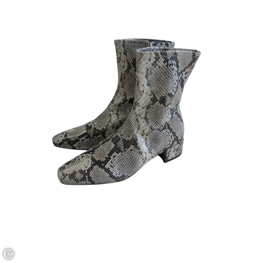 Boots Ankle Flats By Scoop In Snakeskin Print, Size: 9