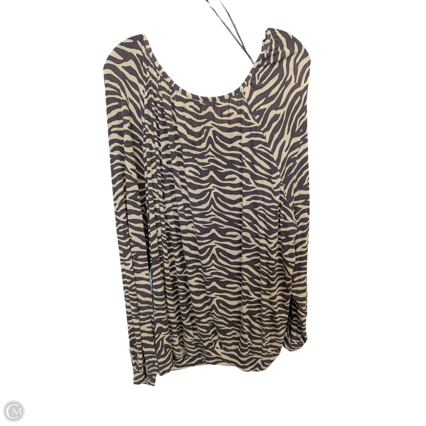Top Long Sleeve By Michael By Michael Kors In Animal Print, Size: 3x